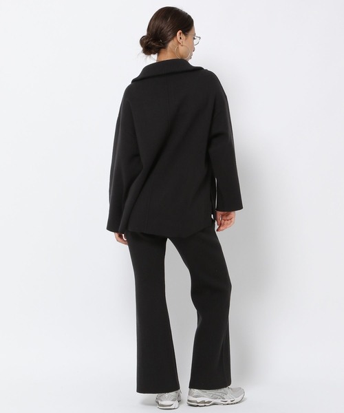 HEREIAM（ヘレイアム）の「【HEREIAM】マシンウォッシャブル可/ファインタッチフレアニットパンツ（その他パンツ・レディース・グレー/ブラック・SMALL/MEDIUM）」の13枚目の写真