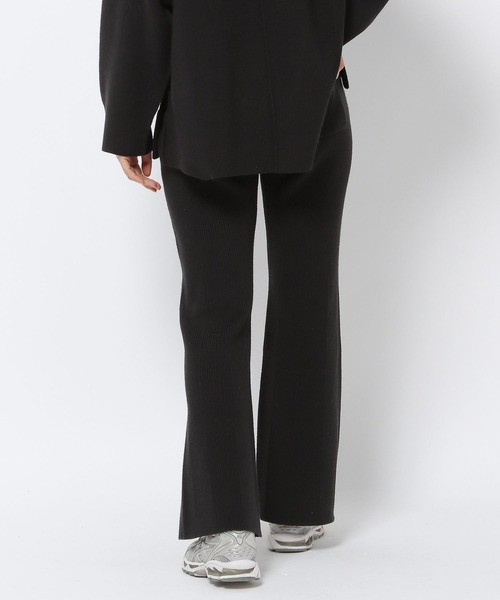 HEREIAM（ヘレイアム）の「【HEREIAM】マシンウォッシャブル可/ファインタッチフレアニットパンツ（その他パンツ・レディース・グレー/ブラック・SMALL/MEDIUM）」の17枚目の写真