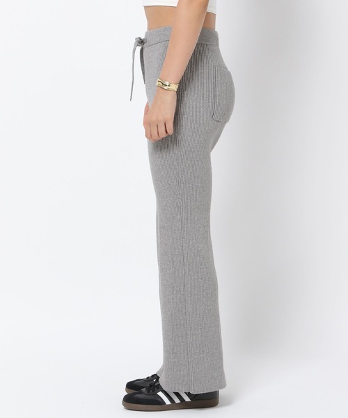 HEREIAM（ヘレイアム）の「【HEREIAM】マシンウォッシャブル可/ファインタッチフレアニットパンツ（その他パンツ・レディース・グレー/ブラック・SMALL/MEDIUM）」の19枚目の写真