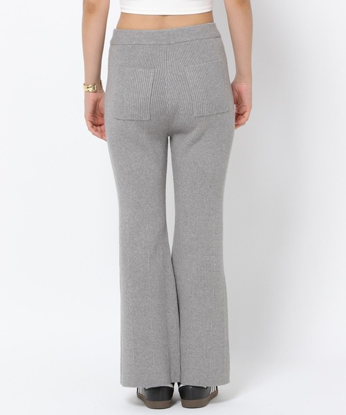 HEREIAM（ヘレイアム）の「【HEREIAM】マシンウォッシャブル可/ファインタッチフレアニットパンツ（その他パンツ・レディース・グレー/ブラック・SMALL/MEDIUM）」の20枚目の写真