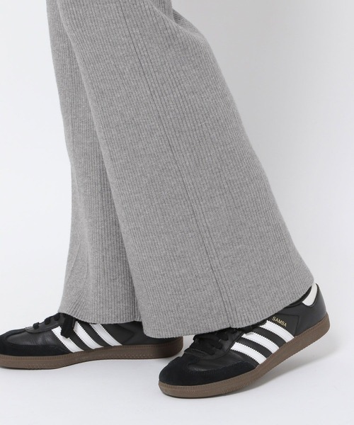 HEREIAM（ヘレイアム）の「【HEREIAM】マシンウォッシャブル可/ファインタッチフレアニットパンツ（その他パンツ・レディース・グレー/ブラック・SMALL/MEDIUM）」の22枚目の写真