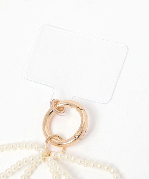 LAKOLE(ラコレ)の「パールリボンスマホストラップ / 144572(スマホグッズ・レディース・ホワイト・FREE)」の4枚目の写真