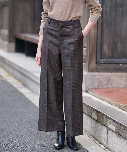 DRESSTERIOR（ドレステリア）の「チェックワイドパンツ（その他パンツ・レディース・ブラウン系その他3・34/36/38/40）」の4枚目の写真