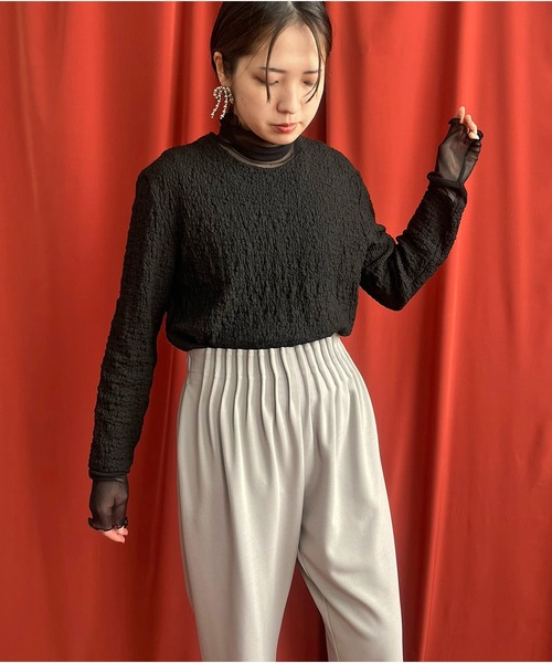 レイヤードライクシャーリングトップス LHELBIE│Eimee Law & LHELBIE