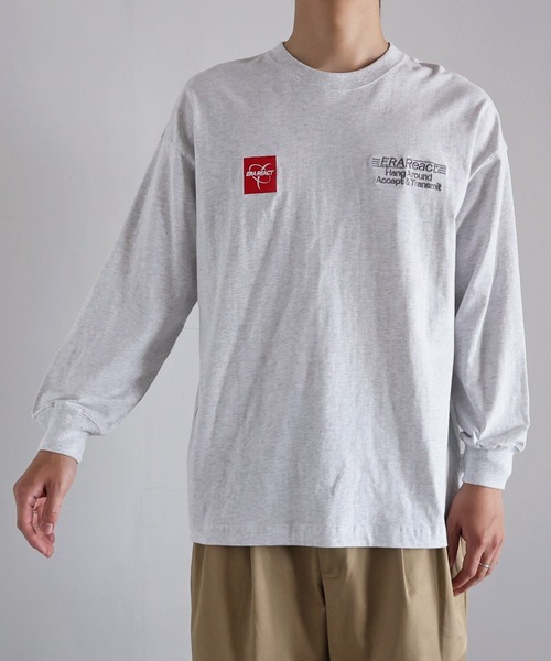 ANME(アンメ)の「ERAReactエンブロイダリーロゴ長袖Tシャツ(Tシャツ/カットソー・レディース・ネイビー/オートミール/チャコールグレー/オフホワイト・M/L)」の11枚目の写真