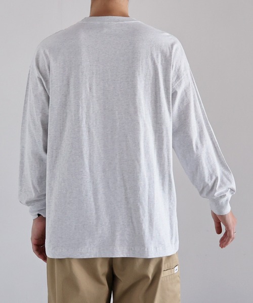 ANME(アンメ)の「ERAReactエンブロイダリーロゴ長袖Tシャツ(Tシャツ/カットソー・レディース・ネイビー/オートミール/チャコールグレー/オフホワイト・M/L)」の13枚目の写真