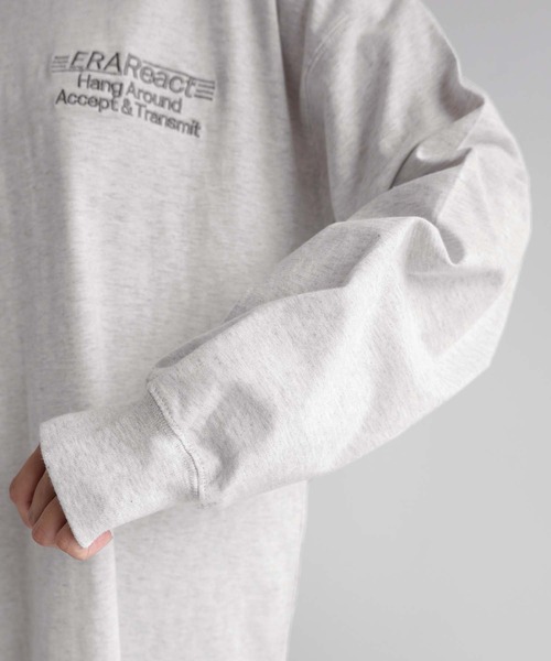 ANME(アンメ)の「ERAReactエンブロイダリーロゴ長袖Tシャツ(Tシャツ/カットソー・レディース・ネイビー/オートミール/チャコールグレー/オフホワイト・M/L)」の19枚目の写真