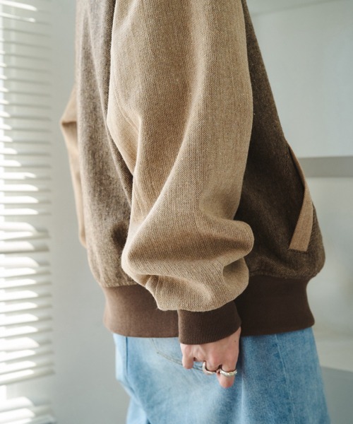 unclip（アンクリップ）の「ツィードブルゾン（ブルゾン・レディース・ベージュ/ブラウン・LARGE/MEDIUM）」の22枚目の写真