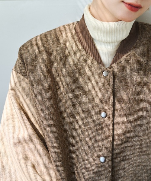 unclip（アンクリップ）の「ツィードブルゾン（ブルゾン・レディース・ベージュ/ブラウン・LARGE/MEDIUM）」の18枚目の写真