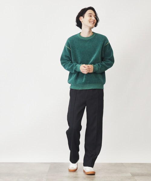THE SHOP TK (ザ ショップ ティーケー )の「◆【ハグするニット】モールニットクルーネック 親子リンク/ユニセックス(ニット/セーター・メンズ・ネイビー/ボルドー/チャコールグレー/オフホワイト/ブルーグリーン/ブラウン系・04/03/02/01)」の15枚目の写真