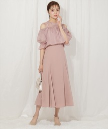 リボンビスチェ付きドレス