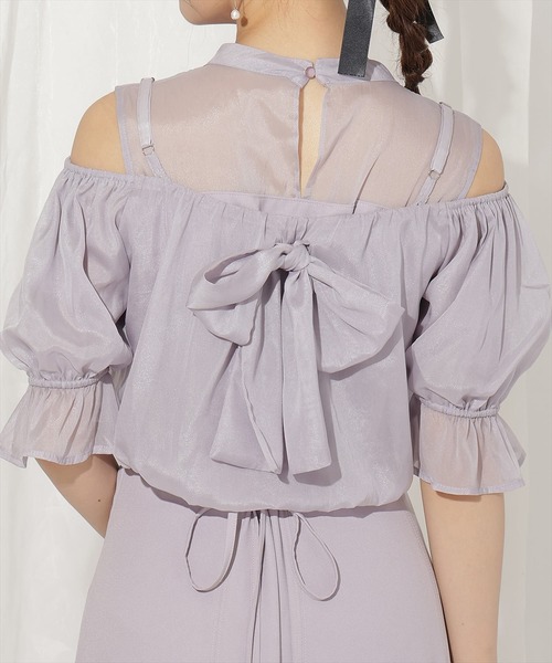 WILLSELECTION（ウィルセレクション）の「リボンビスチェ付きドレス（ドレス・レディース・ピンク・FREE）」の4枚目の写真