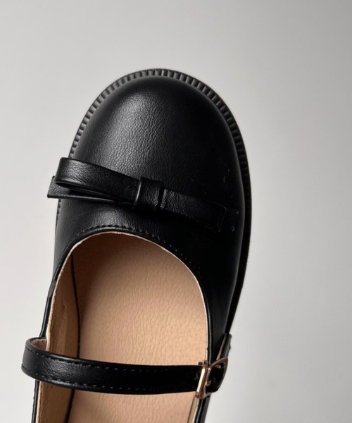 Shoes in Closet（シューズインクローゼット）の「【新色追加】軽量厚底 ヒールアップ 2WAYストラップ リボン メリージェーン  6942（ドレスシューズ・レディース・ブラック/ブラック系その他/アイボリー・XS/S/M/L/LL/3L）」の17枚目の写真