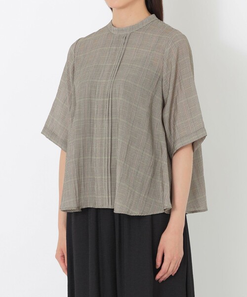 S.ESSENTIALS(エスエッセンシャルズ)の「ピンタックシアーブラウス(シャツ/ブラウス・レディース・ブラウン系その他/ダークネイビー・38)」の7枚目の写真
