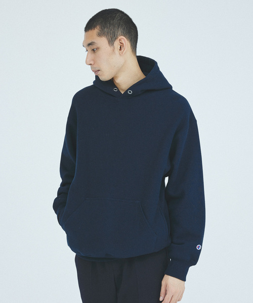 Champion(チャンピオン)の「CHAMPION / チャンピオン 別注 SOLID SWEAT HOODIE(パーカー・メンズ・ブラック系その他/ネイビー/チャコールグレー・X-LARGE/LARGE/MEDIUM)」の20枚目の写真