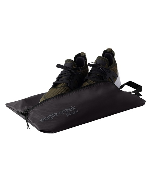 EagleCreek(イーグルクリーク)の「EagleCreek/PACK-IT ISOLATE SHOE SAC/アイソレートシューサック(トラベルグッズ・メンズ・グレー/ブラック・FREE)」の2枚目の写真