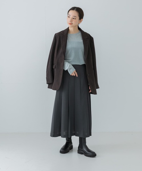 URBAN RESEARCH（アーバンリサーチ）の「梳毛ライクプリーツスカート（スカート・レディース・グレー/チャコールグレー・36/38）」の9枚目の写真