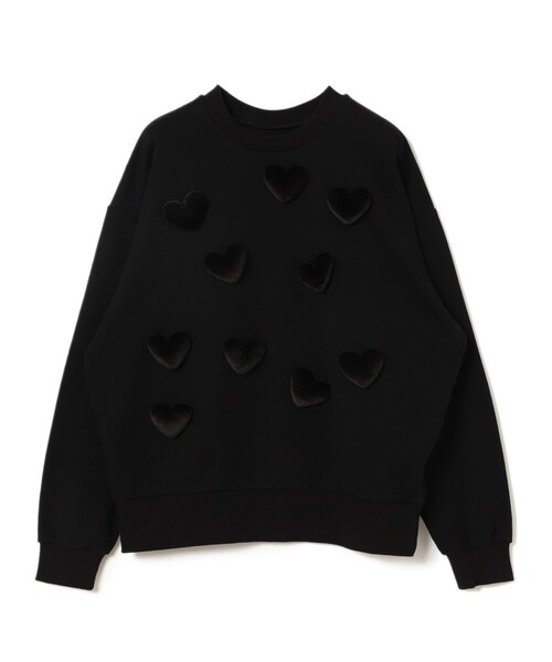 CAROLINA GLASER（カロリナ グレイサー）の「ハートモチーフ スウェット（スウェット・レディース・サックスブルー/ブラック・ONE SIZE）」の17枚目の写真