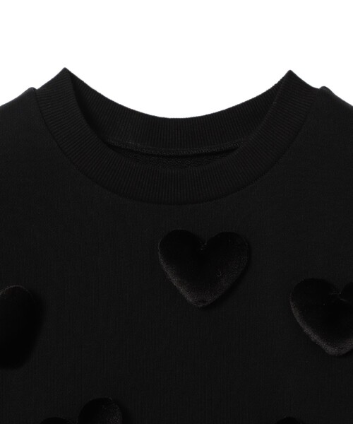 CAROLINA GLASER（カロリナ グレイサー）の「ハートモチーフ スウェット（スウェット・レディース・サックスブルー/ブラック・ONE SIZE）」の18枚目の写真