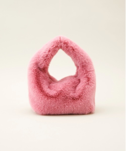 LE VERNIS(ル・ベルニ)の「LE VERNIS(ル・ベルニ)Fake fur micro bag(ハンドバッグ・レディース・ライトベージュ/パープル/オレンジ/ブラウン/グリーン/ピンク・FREE)」の5枚目の写真