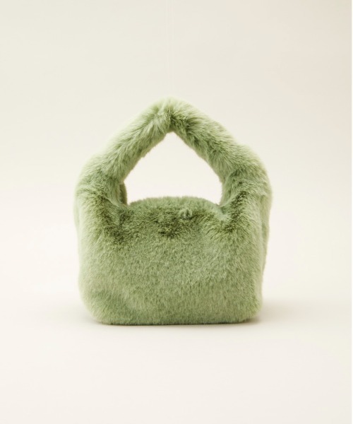 LE VERNIS(ル・ベルニ)の「LE VERNIS(ル・ベルニ)Fake fur micro bag(ハンドバッグ・レディース・ライトベージュ/パープル/オレンジ/ブラウン/グリーン/ピンク・FREE)」の1枚目の写真