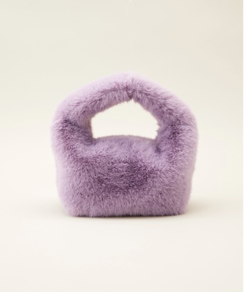 LE VERNIS(ル・ベルニ)の「LE VERNIS(ル・ベルニ)Fake fur micro bag(ハンドバッグ・レディース・ライトベージュ/パープル/オレンジ/ブラウン/グリーン/ピンク・FREE)」の15枚目の写真