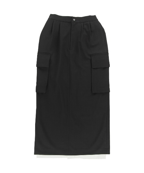 ALEXIA STAM（アリシアスタン）の「Pinstripe Layered Skirt /ピンストライプレイヤードスカート（スカート・レディース・ブラック/グレー・S/M）」の17枚目の写真