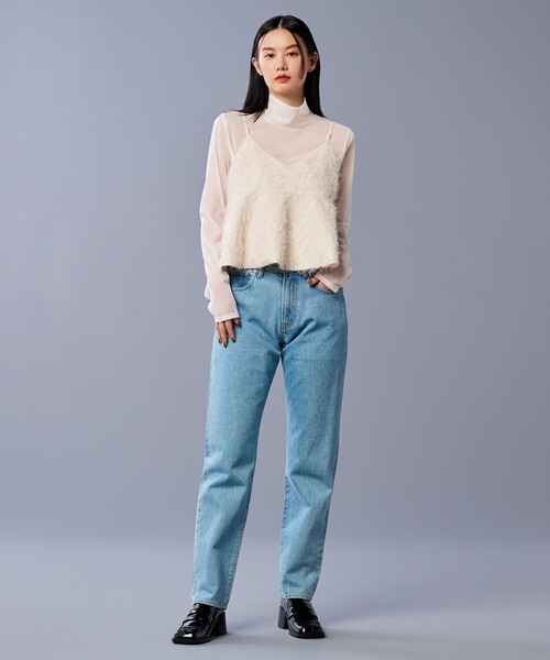 uncrave(アンクレイヴ)の「トリコットシフォン ハイネック カットソー(uncrave STANDARD)(Tシャツ/カットソー・レディース・ホワイト系/ブラック系/ライトグレー系/グレー系/ベージュ系・1/2)」の6枚目の写真
