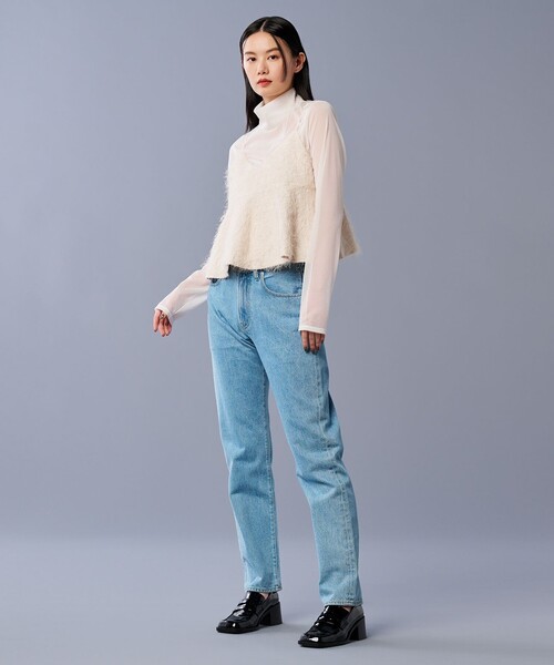 uncrave(アンクレイヴ)の「トリコットシフォン ハイネック カットソー(uncrave STANDARD)(Tシャツ/カットソー・レディース・ホワイト系/ブラック系/ライトグレー系/グレー系/ベージュ系・1/2)」の7枚目の写真