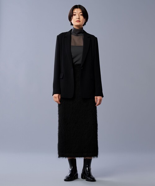uncrave(アンクレイヴ)の「トリコットシフォン ハイネック カットソー(uncrave STANDARD)(Tシャツ/カットソー・レディース・ホワイト系/ブラック系/ライトグレー系/グレー系/ベージュ系・1/2)」の13枚目の写真