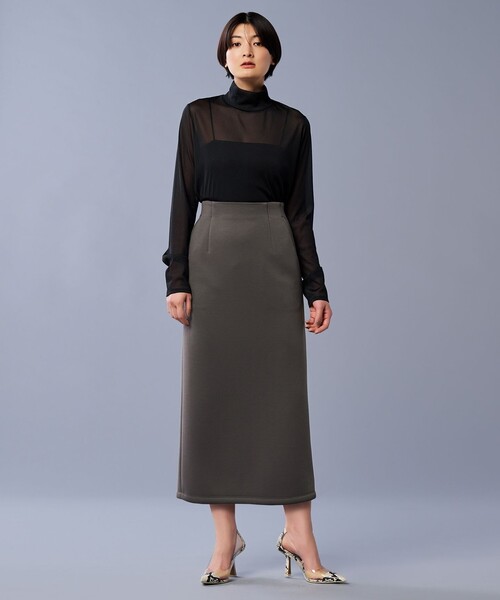 uncrave(アンクレイヴ)の「トリコットシフォン ハイネック カットソー(uncrave STANDARD)(Tシャツ/カットソー・レディース・ホワイト系/ブラック系/ライトグレー系/グレー系/ベージュ系・1/2)」の18枚目の写真