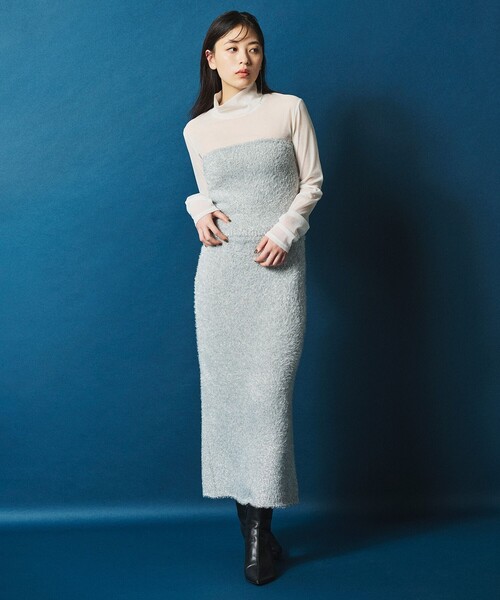 uncrave(アンクレイヴ)の「トリコットシフォン ハイネック カットソー(uncrave STANDARD)(Tシャツ/カットソー・レディース・ホワイト系/ブラック系/ライトグレー系/グレー系/ベージュ系・1/2)」の22枚目の写真