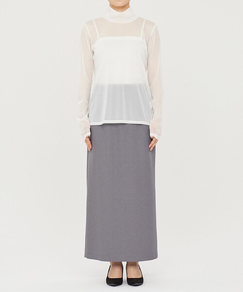tシャツ トリコットシフォン ハイネック カットソー（uncrave STANDARD） レディース uncrave tシャツ トリコットシフォン ハイネック カットソー