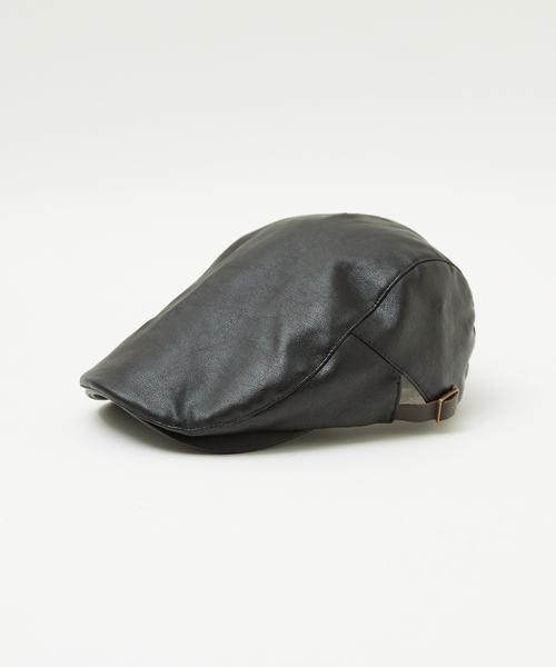 Ruben（ルーベン）の「【RUBEN/ルーベン】FAKE LEATHER HUNTINGフェイクレザー ハンチング帽 / モナコハンチング/ RUS-4180（ハンチング/ベレー帽・メンズ・ブラック/ダークグリーン/ブラウン・フリー）」の5枚目の写真