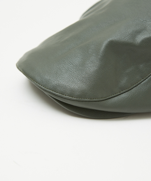Ruben（ルーベン）の「【RUBEN/ルーベン】FAKE LEATHER HUNTINGフェイクレザー ハンチング帽 / モナコハンチング/ RUS-4180（ハンチング/ベレー帽・メンズ・ブラック/ダークグリーン/ブラウン・フリー）」の16枚目の写真