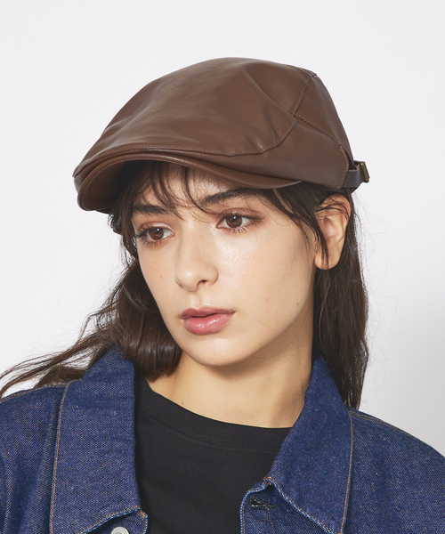 Ruben（ルーベン）の「【RUBEN/ルーベン】FAKE LEATHER HUNTINGフェイクレザー ハンチング帽 / モナコハンチング/ RUS-4180（ハンチング/ベレー帽・メンズ・ブラック/ダークグリーン/ブラウン・フリー）」の17枚目の写真