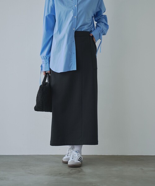 coen(コーエン)の「REVERSEWARM裏起毛ナロースカート(スカート・レディース・ダークグレー/ダークブラウン/ブラック/ナチュラル・L/M)」の1枚目の写真