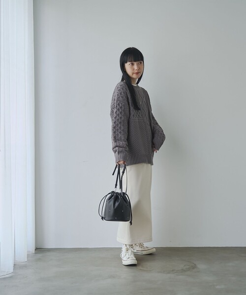 coen(コーエン)の「REVERSEWARM裏起毛ナロースカート(スカート・レディース・ダークグレー/ダークブラウン/ブラック/ナチュラル・L/M)」の10枚目の写真