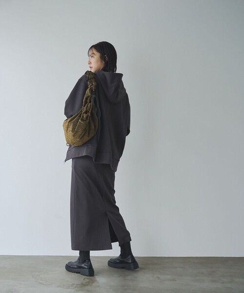 coen(コーエン)の「REVERSEWARM裏起毛ナロースカート(スカート・レディース・ダークグレー/ダークブラウン/ブラック/ナチュラル・L/M)」の19枚目の写真