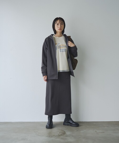 coen(コーエン)の「REVERSEWARM裏起毛ナロースカート(スカート・レディース・ダークグレー/ダークブラウン/ブラック/ナチュラル・L/M)」の20枚目の写真