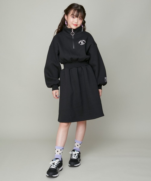 JENNI belle(ジェニィベル)の「【WEB限定】【あったか】裏起毛ハーフZIPワンピ(ワンピース・キッズ・サックスブルー/ブラック・130cm/140cm/150cm/120cm)」の20枚目の写真