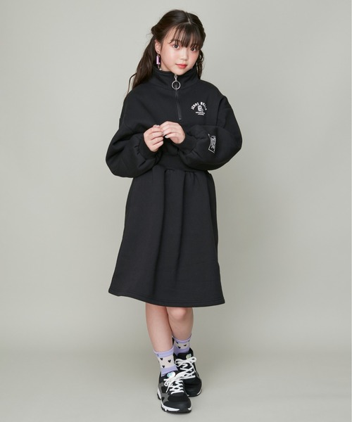 JENNI belle(ジェニィベル)の「【WEB限定】【あったか】裏起毛ハーフZIPワンピ(ワンピース・キッズ・サックスブルー/ブラック・130cm/140cm/150cm/120cm)」の22枚目の写真