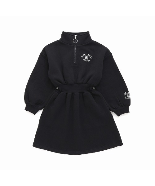 JENNI belle(ジェニィベル)の「【WEB限定】【あったか】裏起毛ハーフZIPワンピ(ワンピース・キッズ・サックスブルー/ブラック・130cm/140cm/150cm/120cm)」の6枚目の写真