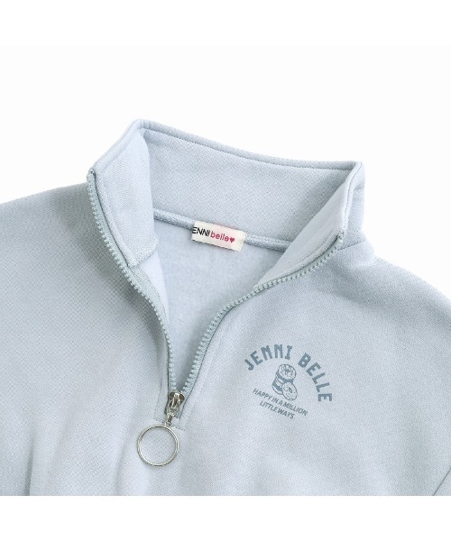 JENNI belle(ジェニィベル)の「【WEB限定】【あったか】裏起毛ハーフZIPワンピ(ワンピース・キッズ・サックスブルー/ブラック・130cm/140cm/150cm/120cm)」の11枚目の写真