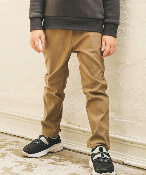 【セール】ストレッチツイルロゴテープロングパンツ(90~160cm)（その他パンツ）｜BeBe（ベベ）