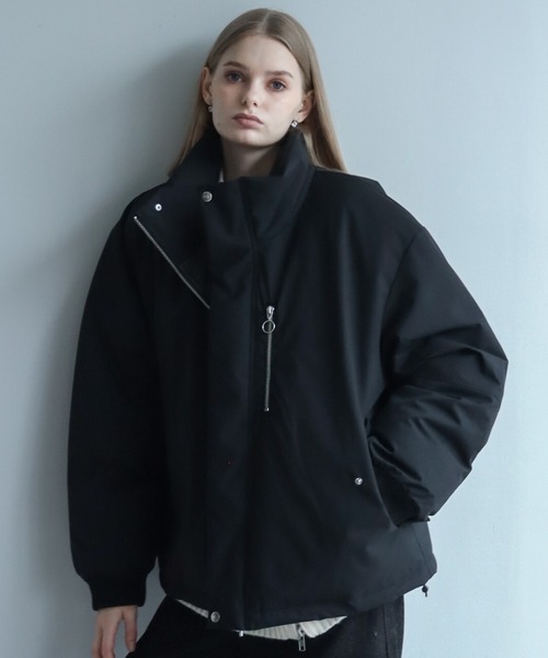 ELLUV（エルブ）の「【ELLUV/エルヴ】防風/ストレッチファブリック ジップギミック パテッドヒートジャケット（ダウンジャケット/コート・メンズ・ブラック・S/M/L）」の14枚目の写真