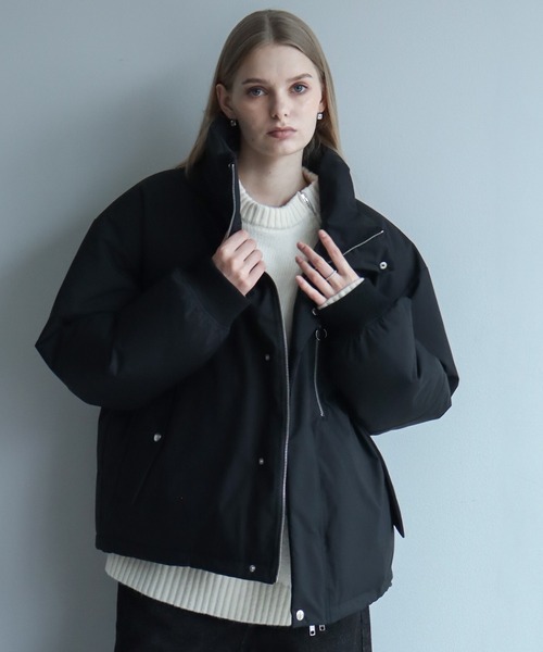 【極美品】シップス　ダウンファブリック　テーラードジャケット　ネイビー　L ELLUV（エルブ）の「【ELLUV/エルヴ】防風/ストレッチ