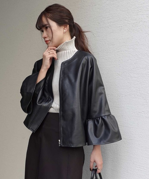 【美品】M’S GRACY フリルノーカラージャケット　38 ◾︎新品 エムズグレイシー ノーカラージャケット ショート丈