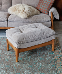 journal standard Furniture （ジャーナルスタンダードファニチャー）の「MADEIRA OTTOMAN (NTR/GRY)　マデイラ オットマン グレー（家具・メンズ）」