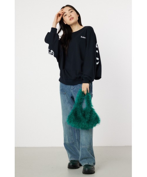 RODEO CROWNS WIDE BOWL(ロデオクラウンズワイドボウル)の「カラーフェザーハンドバッグ(ハンドバッグ・レディース・グリーン/イエロー/パープル/オレンジ・FREE)」の10枚目の写真